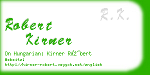 robert kirner business card